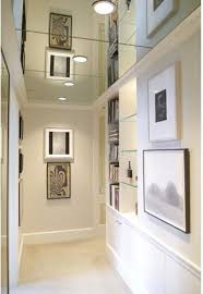 Narrow Hallway Mirrored Ceiling Art Foyer Decorating Mirror Ceiling Home