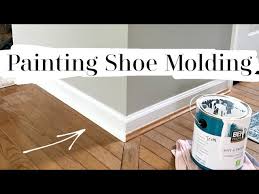 Shoe molding is much the same as quarter round, having the same 90° angle on the backside but instead of being a perfect quarter radius, its similarly, should shoe molding match floor or cabinets? Painting Shoe Molding Small Job Big Difference Youtube
