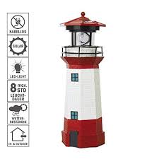 Solar Leuchtturm Bis Zu 8 Stunden 360 Grad Rotierendes Led Leuchtfeuer Tageslichtsensor Fur Automatisches Ein Und Ausschal Solar Leuchtturm Solar Leuchtturm