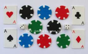 Pin By Rebeca Tuimil On Cup Cakes Tops Fondant Cupcake Toppers Poker Cake Poker Cupcakes