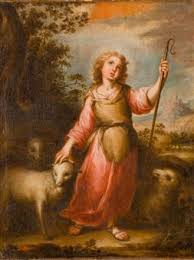 Jesús es el buen pastor que no solo custodia y pastorea las ovejas, sino que da la vida por ellas. Bernardo Llorentegerman El Buen Pastor 1698 Mutualart