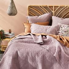 Home Republic Vintage Washed Linen Quilted Coverlet Bedroom Adairs