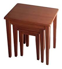 Stackable End Tables Wood Nesting Tables Winsome Wood Nesting Tables