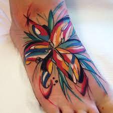 Bright Colorful Tattoos For Women 21 Lily Tattoo Designs Ideas Design Trends Bright Colorful Tattoos Lily Tattoo Design Colorful Flower Tattoo