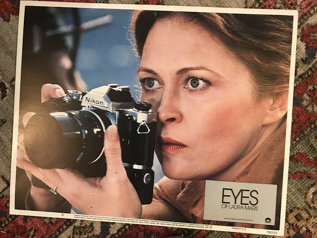 Eyes of Laura Mars 1978 Columbia 11x14' crime lobby Faye Dunaway Nikon  camera
