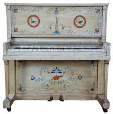 We start with an old. 1930s Antique Wurlitzer Hand Painted Folk Art Spinet Upright Piano At 1stdibs