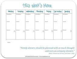 30 Family Meal Planning Templates Weekly Monthly Budget