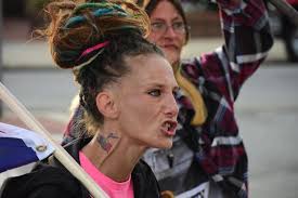 Photos by Elon University professor Tony Crider of the "after party" held  by neo-Confederates in Graham after they took part in a pro-Trump caravan  through Alamance County, during which several of them