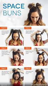 However, this style will work on most lengths of hair. Say Goodbye To The Half Up Half Down Bun Double Buns Have Officially Taken Over As The Trendiest Cool Girl Hairst Space Buns Hair Hair Bun Tutorial Hairstyle