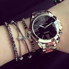 Flower Print Metal Watch 2 Colors Watches Women Fashion Womens Watches Luxury Jewelry Lover
