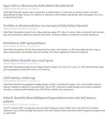 Sallai róbert benedek neki ment hadházy ákosnak a párt etikai ülésén. Sallai Robert Benedek Belenyult A Darazsfeszekbe Vastagbor