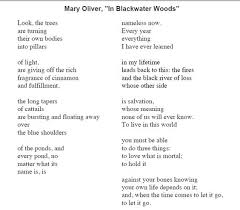 In Blackwater Woods By Mary Oliver Mary Oliver Words Prose Poetry
