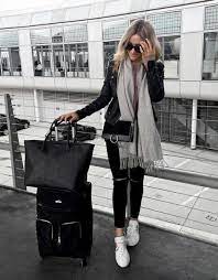 25 Trendy Airport Outfits To Make Traveling More Enjoyable Airplane Outfits Fashion Travel Outfit Travel Clothes Women