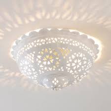 I made a macrame flush mount fixture how to make crystal vanity light shades from a spout cover. Moroccan Scalloped And Punched Metal Semiflush Ceiling Light Shades Of Light Master Bedroom Bedroom Ceiling Light Ceiling Light Shades Ceiling Light Covers