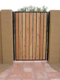 But we can and would love to build your gate. Metal Gate With Wood Slats