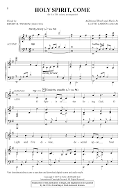 Lihat juga soften my heart chords and lyrics. Lloyd Larson Holy Spirit Come Sheet Music Pdf Notes Chords Sacred Score Satb Choir Download Printable Sku 195538