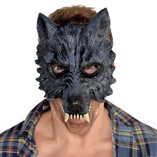 A werewolf is a human/wolf hybrid. Mens Big Bad Grey Werewolf Wolf Eva Half Mask Realistic Halloween Fancy Dress 809801789424 Ebay