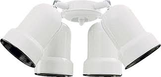 Budget lighting kits for ceiling fans make a lot of sense if you need to replace or upgrade an existing fan light. 10 36w 4 Led Bullet Light Kit Quorum 2409 806 Accessory White Finish Ceiling Fan Light Kits Ceiling Fans Accessories