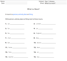 489 free noun worksheets