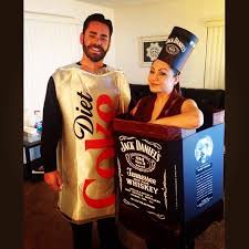 Jack And Diet Coke Clever Couples Halloween Costumes Jack And Coke Costumes Couple Halloween Costumes