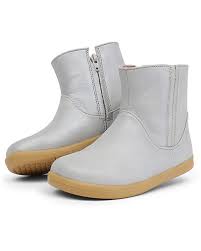 Bobux I Walk Shimmer Boot Silver For Moving Feet Girl