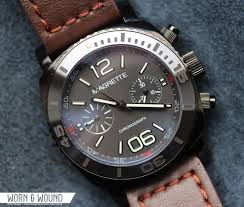 Magrette Moana Pacific Chronograph Worn Wound Watch Engraving Chronograph Affordable Watches