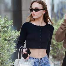 With your fave black mini skirt model details: Buy Red Athelia Knit Top Off 72