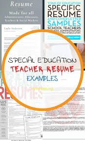 The list includes resumes for early childhood education, teaching abroad, and related positions such as camp sample special education teacher resume. 10 Special Education Teacher Resume Examples Free Templates