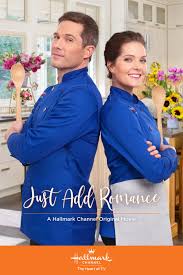 Luke Macfarlane And Meghann Fahy Compete In A Kitchen Showdown In Just Add Romance The Match Up Hea Hallmark Christmas Movies Hallmark Movies Romance Movies