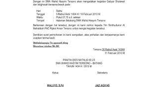 Selain itu, selain untuk memperingati berdirinya sma negeri 1 patimuan, acara dies natalis sma n. Contoh Undangan Dies Natalis Cute766