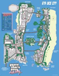 Vice City Map Gta Grand Theft Auto Series City Maps
