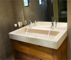 Oval undercounter bathroom ceramic vanity sink 1601b biscuit 17x14. Double Trough Sink From J Aaron Large Bathroom Sink Trough Sink Bathroom Amazing Bathrooms