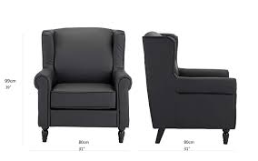 Divano Roma Furniture Classic Scroll Arm Faux Leather Accent Chair Living Room Armchair Black See The P Arm Chairs Living Room Leather Accent Chair Armchair
