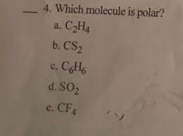 Первая цепочка c2h6 → c2h4 + h2 (кат. Answered 4 Which Molecule Is Polar A C2h4 B Bartleby