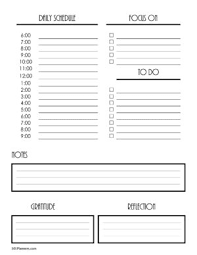 free daily planner template customize then print