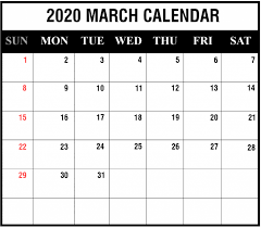 Blank March 2020 Calendar Template Word Document In 2020 Calendar Printables Calendar Template Free Printable Calendar Templates