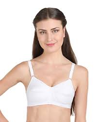 Groversons Paris Beauty Teens Elastic Poplin Cotton Fabric Full Coverage Non Padded Non Wired Comfortable Bra For Women Girls Teenagers Size Cup B