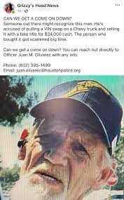 Shoutout to the Hood News Peeps! ￼ Yesterday I posted about a bandit who  pulled a Vin swap