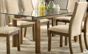 Fast guidelines when searching for, purchasing dining room set. Onway Oak Rectangular Glass Top Dining Table From Furniture Of America Coleman Furniture