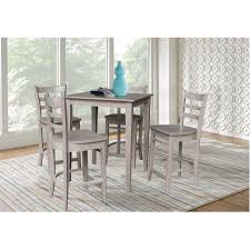 I would highly recommend this set to anyone. 30 X 30 Counter Height Table With 4 Emily Counter Height Stools 5 Piece Set Washed Gray Taupe