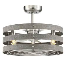 The westinghouse origami 24 inch flush mount ceiling fan consolidates a minimal, sculptural style with amazing execution. Progress Lighting Gulliver 24 In Indoor Outdoor Brushed Nickel Dual Mount Ceiling Fan With Light Kit And Remote Control P250005 009 22 The Home Depot
