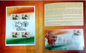 Indonesia 150 Years Of Mahatma Gandhi Folder With Ms And Fdc Global celebrations to commemorate mahatma gandhi's 150th birth anniversary! mahatma gandhi folder with ms and fdc