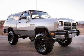 My wife, kristen, taking the dodge for a spin in the mud. 1991 Dodge Ramcharger Le 4x4 Auction Cars Bids