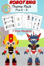 Why activities are important for your preschooler? Totally Awesome Robot Printable Preschool Worksheet Pack