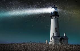 Lighthouse Night Lighthouse Beautiful Lighthouse Night Landscape