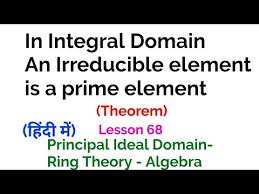 An Irreducible Element In Integral Domain Is Prime Element Ring Theory Lesson 68 Youtube