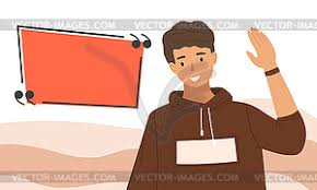 Handsome Guy Waving His Hand Male Character Shows Vector Clipart Vector Image Download 49 waving hand cliparts for free.