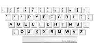 Dvorak keyboard online is the best and most comfortable virtual keyboard to type in dvorak alphabets, letters, and words. The Dvorak Keyboard