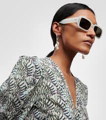 Occhiali da sole rettangolari in Marrone