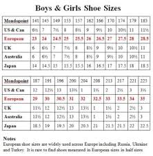 14 abiding european shoe size chart children